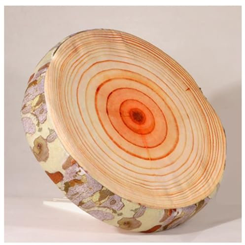 1er Set bequemes Sitzkissen Baumscheibe in Holz Optik - rundes Bodenkissen auch für Kinder - Stuhlkissen für Stuhl, Garten, Bank - Sitzpolster Sitzauflage mit waschbarem Bezug (Color : #2, Size : Di