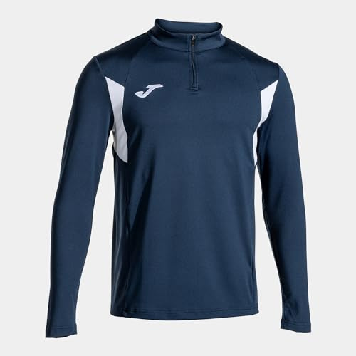 Joma - Herren-Sweatshirt - Winner III - halber Reißverschluss, Marine weiß, XS