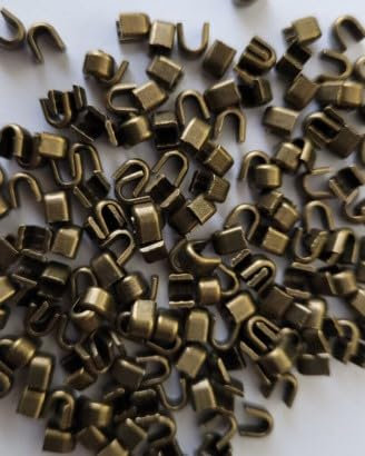 Endstücke für Reißverschlüssee Reparatur Stopper für oben (5mm - altmessing - 10 Stück)