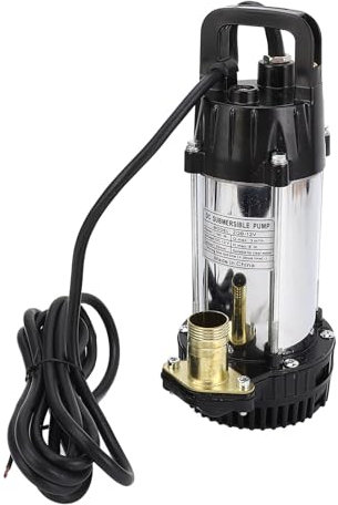 Tauchwasserpumpe, 12V 180W 8m Hub Bürstenloser Kupfermotor Tiefbrunnenpumpe Abgedichtetes integriertes Gehäuse Mikrowasserpumpe mit ABS Filter für Gartenbau, Teich