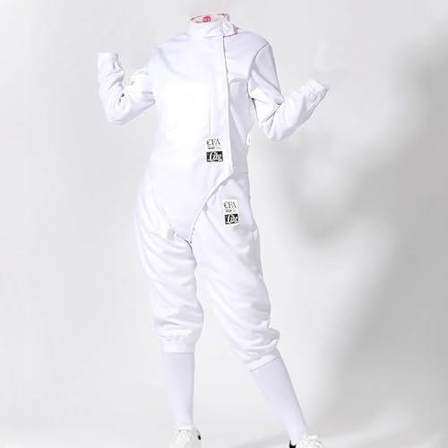FSADYANG Fechthose, Fechtjacke, Fechtuniform, Fecht-Sportuniform-Anzug, Fecht-Sportuniform-Set for Florett, Degen, Säbel – Unisex-Fechtuniform(56)