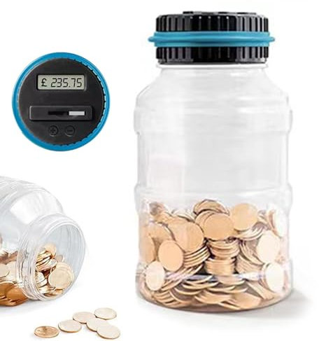 Münzbank für Erwachsene, Spardose | Automatisch zählendes Sparglas - Großartiger Münzzähler, Bank-Geldzählglas, Münzspartopf-Behälter