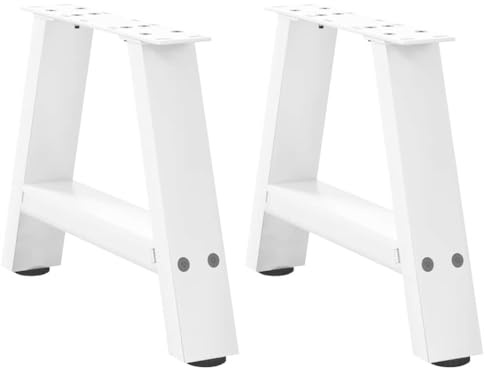 vidaXL Couchtischbeine A-Form 2 STK. Weiß 30x(30-31) cm Stahl