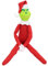 AENEY Grünes Monster Figur, Elf Plüsch Spielzeug Weihnachten Puppe Deko Cartoon Plüschtier Grün Weiche Kuscheltiere Geschenk für Weihnachten (Rot)