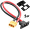 QIANRENON Vergoldeter XT90 Li Batterie Anschluss Feste Montage Kurzes Kabel 10AWG XT90E-M Stecker auf XT90 Buchse Flugmodellbau Batterie Bulkhead Montage Extender adapter, Staubkappe, 30cm/11.8in