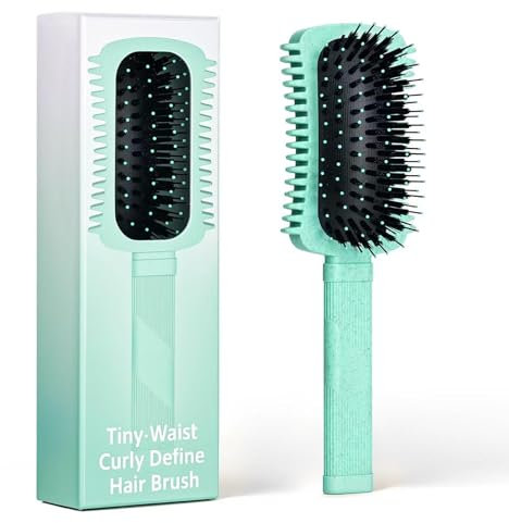 Lockenbürste, curly hair brush, curling roll comb locken bürste 2025 NEU define styling brush, Haarbürste zum Entwirren für Frauen (Blau)