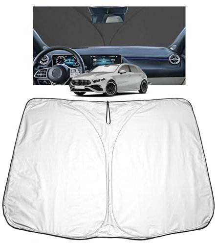 GAFAT Compatible con Mercedes Benz Clase A W177 2018-2025/ GLA X156 2013-2019 Protección Solar para Parabrisas Interior, Parasol, Enfriamiento, Protección UV, Clase A W177 Accesorios