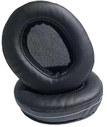 Ersatz-Ohrpolster kompatibel mit DENON AH-D600, AH-D7100 Kopfhörern, Protein-Leder-Ohrpolster, Schwarz
