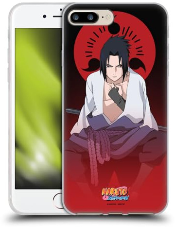Head Case Designs Offizielle Naruto Shippuden Sasuke Uchiha Darsteller Kunst Gelhülle [Militärischer Schutzgrad] Kompatibel Mit Apple iPhone 7 Plus/iPhone 8 Plus Und Kompatibel Mit MagSafe