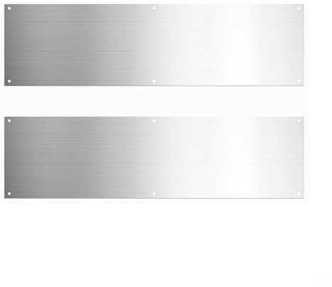 Lot de 2 plaques de protection en acier inoxydable pour portes extérieures contre les rayures et les éraflures des animaux domestiques - Convient pour l'intérieur et l'extérieur
