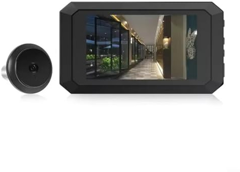 Spioncino Video con Display a Colori da 3,97 Pollici, Telecamera HD 1080P, 135° Grandangolo, Visione Notturna, Spioncino Elettronico per Porte 35-110mm Spessore Nero