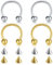 D.Bella 20G Chirurgenstahl Nase Septum Hufeisen Augenbraue Lippe Bauchnabel Piercing 10mm Helix Tragus Daith Rook Ohrringe mit Ersatz Spikes Gold und Silber