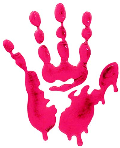 BIKE-label Tankpad 3D Hände Aufkleber für Motorrad Auto Neon Pink 502592VA