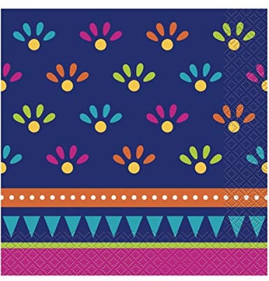 Papierservietten - 16,5 cm - Boho Fiesta Party - Packung mit 20 Stück