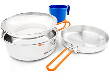 STAINLESS 1 PERSON MESS KIT GLACIER