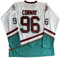 Herren Mighty Ducks 33 Greg Goldberg 96 Charlie Conway 99 Adam Banks genähte Eishockey-Trikots - - X-Groß