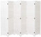 INMOZATA 6 Panel Room Divider, Paulownia Solid Wood Room Dividers Folding Privacy Screen, Movable Partition Screen Decorative for Living Room, Bedroom, Study, Office,240 x 170cm White