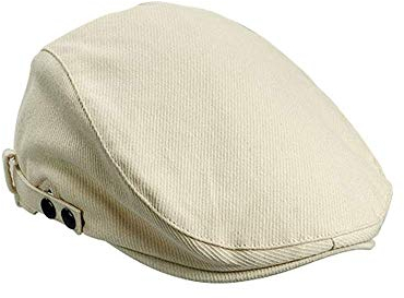 CLAPE Klassisch Schirmmütze Flatcap Baumwolle Schiebermütze Herren Sommer Baskenmütze Herren Gatsby Newsboy Cap Barette Cap, Khaki