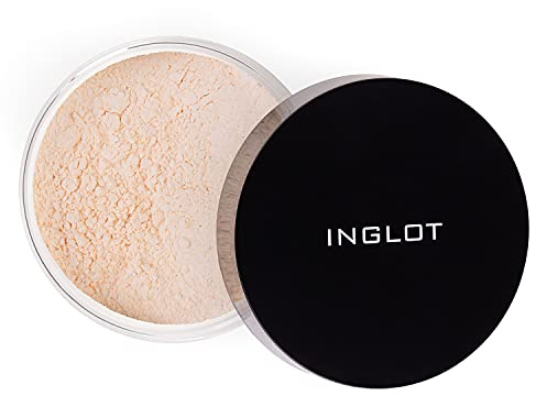 Inglot HD Schimmernder Loser Puder NF, Zarter loser Puder mit Diamantstaub, ideal um kleinen Unvollkommenheiten zu kaschieren, ideal für die tägliche Anwendung, 4.5 g : 43