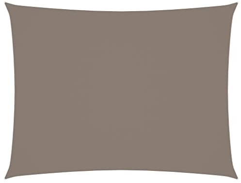 vidaXL Sonnensegel Wasserfest Sonnenschutz Windschutz Sonnendach UV Schutz Garten Terrasse Balkon Oxford-Gewebe Rechteckig 5x7m Taupe