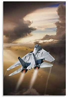 F15 Poster mit Kämpfer-Motiv, dekoratives Gemälde, Leinwand, Wandkunst, Wohnzimmer, Schlafzimmer, Gemälde, 40 x 60 cm