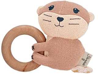 Sterntaler Baby Jungen Greifling Baby Holz Greifling Otti - Baby Spielzeug, Greifspielzeug, Greifling Baby Holz Holzgreifring - Bio