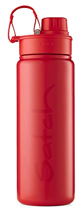 satch Trinkflasche aus Edelstahl BPA-frei 0,5l, Auslaufsicher und Kohlensäure geeignet, für Heiße und Kalte Getränke Rot
