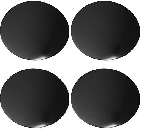 X AUTOHAUX Lot de 4 cache-moyeux autocollants noirs 75 mm | Autocollant universel pour centre de roue de voiture