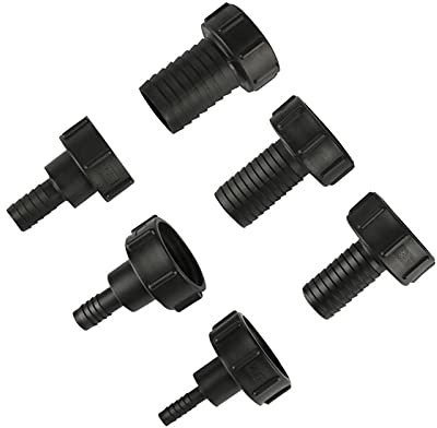 XINHUIPART Adaptateur de plomberie de jardin 1 2'' 3 4'' 1'' 1'' 1,2'' 1,5'' 2'' Raccord de tuyau IBC Adaptateur de réservoir S60 Filetage épais Connecteur de remplacement pour robinet de réservoir