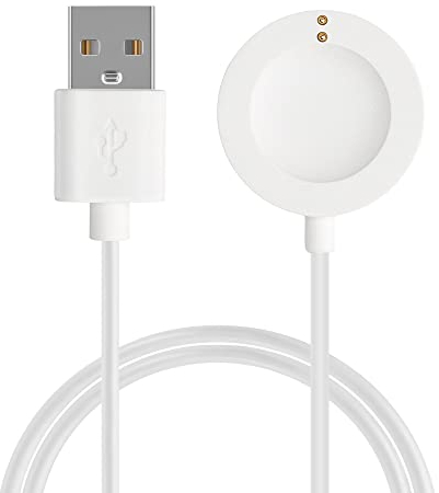kwmobile Câble USB compatible avec Michael Kors GEN 6 / GEN 5e / GEN 5 / GEN 4 Watch/Skagen Falster 2 câble - Câble rechange chargeur fitness tracker montre connectée - blanc