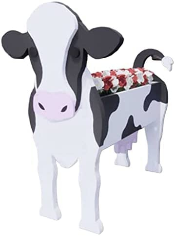 Hunde-Pflanzgefäß, PVC-Material, Tierform, Blumentopf, niedliches Ziege, Kuh-Design, Innen- und Außenpflanzen, Aufbewahrungsbehälter für Heimdekoration (Kühe)