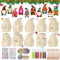 Holzanhänger Weihnachten zum Bemalen,354 Stück Bastelset Weihnachten Kinder,Holz Basteln Weihnachten,Holz Weihnachtsdeko Anhänger,Christbaumschmuck Holzanhänger,DIY Weihnachtsbaumschmuck Holz