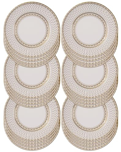 Talking Tables Premium Quality Large Gold Disposable Paper Plates-Strong and Sturdy Elegant Design Recyclable Tableware for Christmas, Birthday Party, Weddings, Anniversary-Made Pack of 24