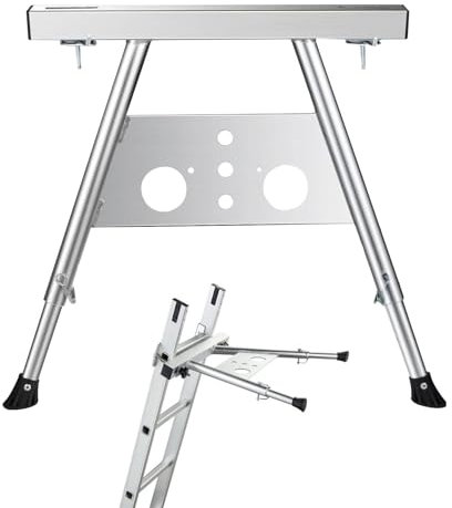 Escalera Telescópica, Escalera Estabilizador Extensible, Escalera Plegable, Ajuste de Altura 22-29,5 in, Capacidad de Carga 330 lbs, para ático, Subir al Tejado, Trabajos de Construcción