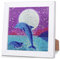 ROYUEXT Dimond Painting für Kinder Delfin, 5D Dimond Painting Bilder mit Holzrahmen DIY Set, Mosaik Diamant Painting Bastellgeschenk für Kind 18×18cm
