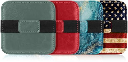 DTTO Screen Cleaning Soft Cloth Pad for iPad, iPhone, MacBook, Laptop Screen, Touch Screen Devices, Screen Cleaner for Tesla Central Control Screen, TV Screens, 4 Pack (Red+Green+Sand Wave+US Flag)