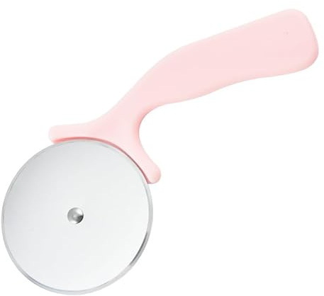 Stainless Steel Pizza Wheel Cutter Roller Plastic Handle Small Cake Maker Circular Stainless Steel Pizza Wheel Cutter Roller Cake Maker (Pink)