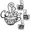 ABCDEFG Metal Wall Art - 4 Pieces Set Coffee - Black Metal Wall Art – Modern Living Room Decor, Coffee Bar & Kitchen Accent – Sleek Wall Artwork for Home