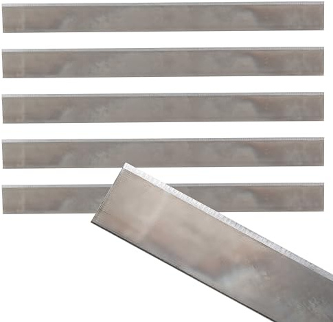Dura-Gold Floor Razor Scraper Blades, Pack of 5 - Heavy-Duty, Sharp, Hardened Steel, 8-inch, Ideal for Removing Floor Covering, Tile, Vinyl, Carpet