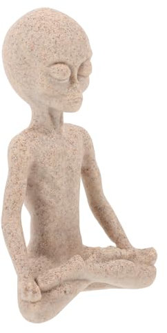 Sosoport außerirdische Ornamente UFO-Alien-Skulptur Gartenstatuen Wohnkultur Bookshelf Decor Bücherregal Tischdekoration Desktop-Alien-Statue Tisch-Alien-Figuren Schreibtisch Kunsthandwerk
