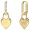 Guess Damen-Ohrringe Creolen Herz-Schloss Huggies Goldfarben JUBE04213JWYG