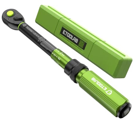 ETOOLAB 1/4 Drehmomentschlüssel, ±3% Fehlergenauigkeit, 1-26 N·m/10-231.3lbf·in 72 Zähne Fahrrad Drehmomentschlüssel für Präzisionsmaschinen, elektronische Geräte, Fahrradwartung usw.