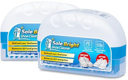 iN White Trainer Cleaner and Leather Cleaner Kit - Shoe Cleaning Kit White Shoe Polish - Trainer Cleaning Kit - Built Sponge Applicator - Easy Clean for Leather, Canvas & Synthetic Shoes