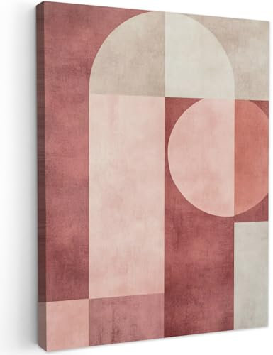 MuchoWow© Impressions sur Toile 60x80 cm Deco Tableau Murale Decoration Salon Peinture Tableaux Chambre Toiles Maison Figures - Abstrait - Rose