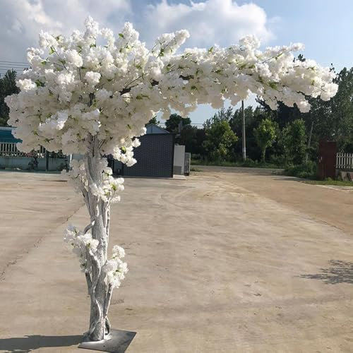 120x100cm,Cerisier Japonais Artificiel Blanc, Branche Fleur De Cerisier Japonais Artificielle, pour IntéRieur ExtéRieur, Mariage, Bureau