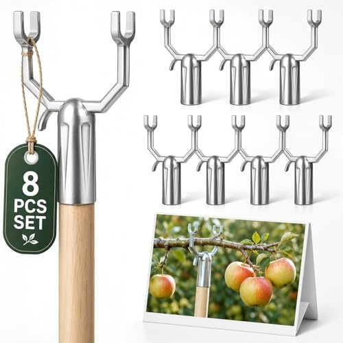 jojofuny 8er-Pack Aststützen aus Rostfester Aluminiumlegierung - Astpfähle für Obstbäume Weinberge - Rostfrei Witterungsbeständig Silber