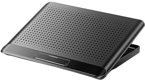 Support Rafraîchissant PC Portable,Socle De Refroidissement Réglable Et Silencieux - Ventilateur Silencieux en D'Aluminium Portable,pour Clavier, Téléphone, Tablette, Maison, Bureau,