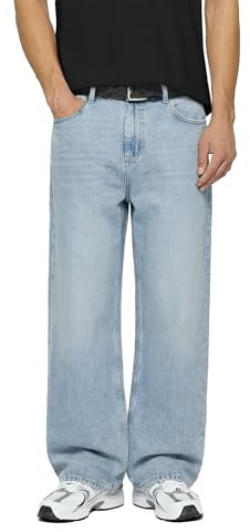 Vince Baggy Fit Jeans 90's Blue Jeans Herren 5 Pocket Style Mit Knopf- und Reißverschluss 100% Baumwolle