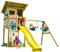Blue Rabbit 2.0 Spielturm BEACH HUT mit Rutsche 2,30 m oder 2,90 m inkl. Wasseranschluss, Kletterwand mit Klettersteinen, Doppelschaukel - Kletterturm, Stelzenhaus
