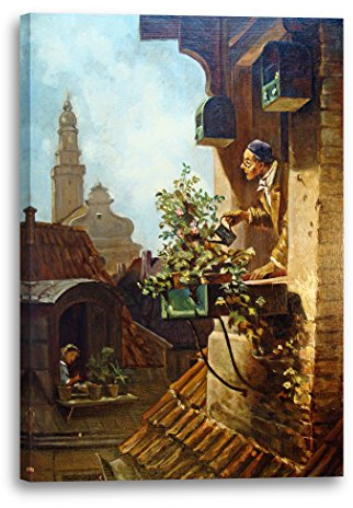 Leinwand (60x80cm): Carl Spitzweg - Im Dachstübchen